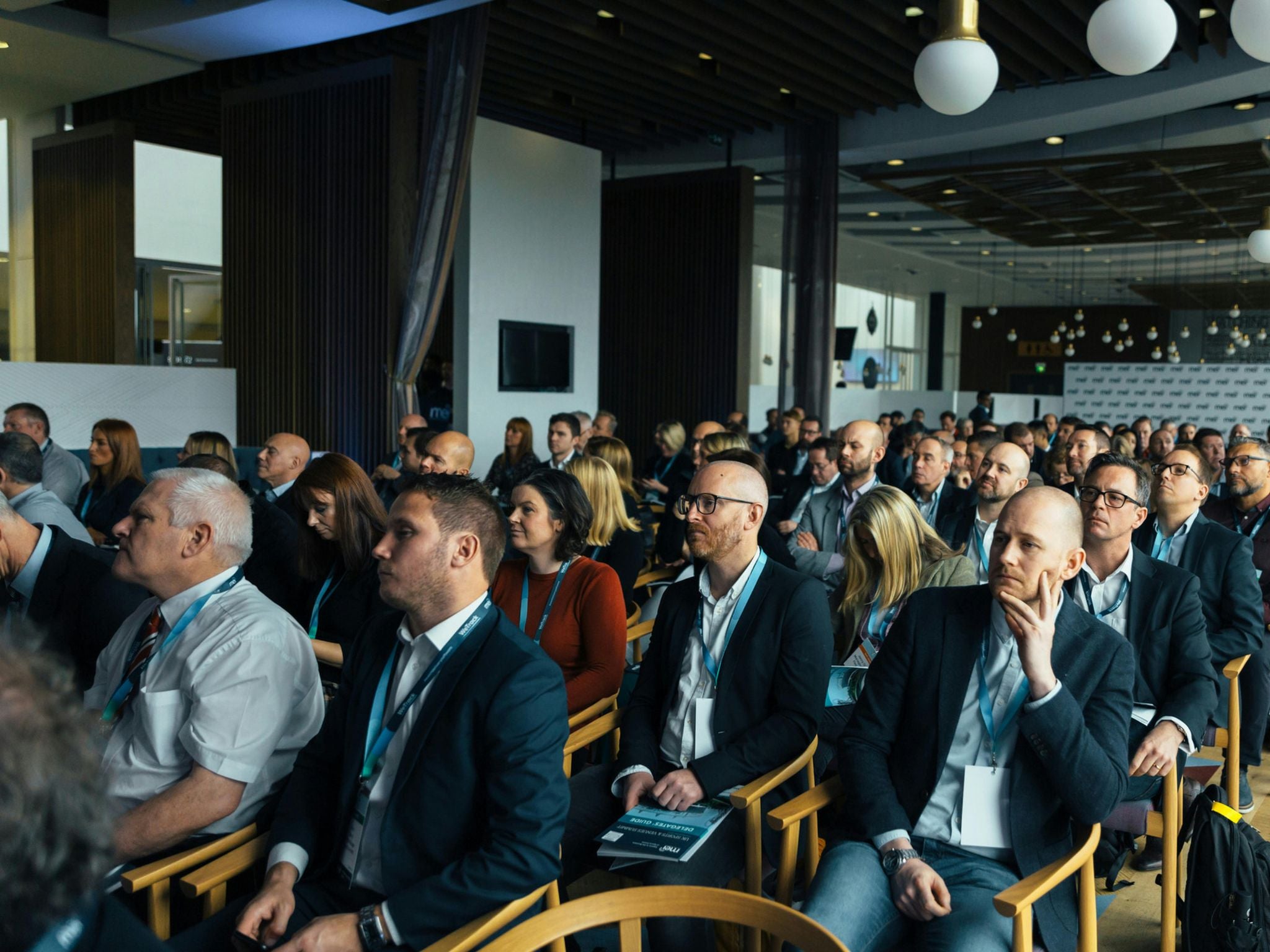 Corporate event audience seated in rows