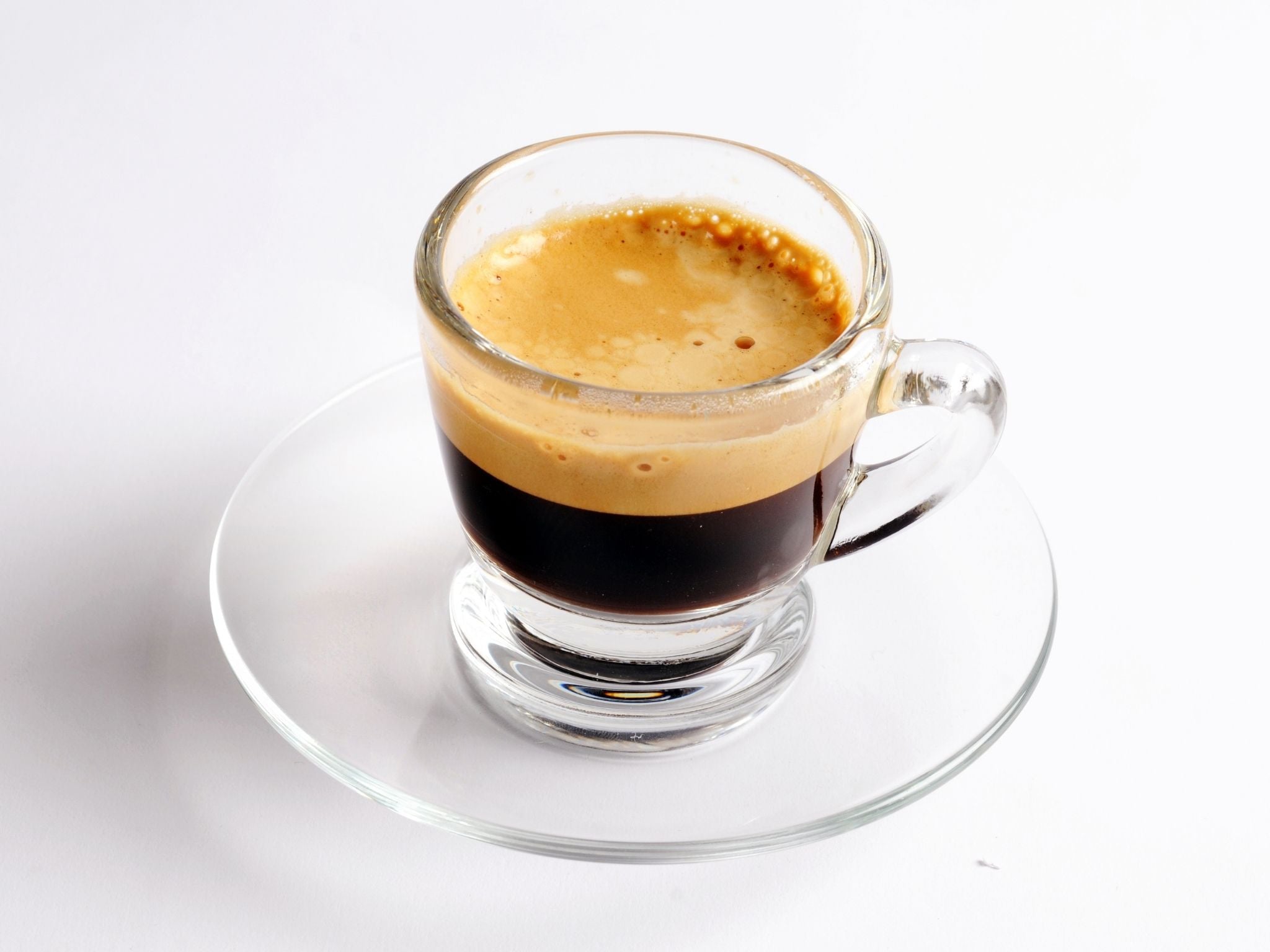 Espresso shot in glass cup