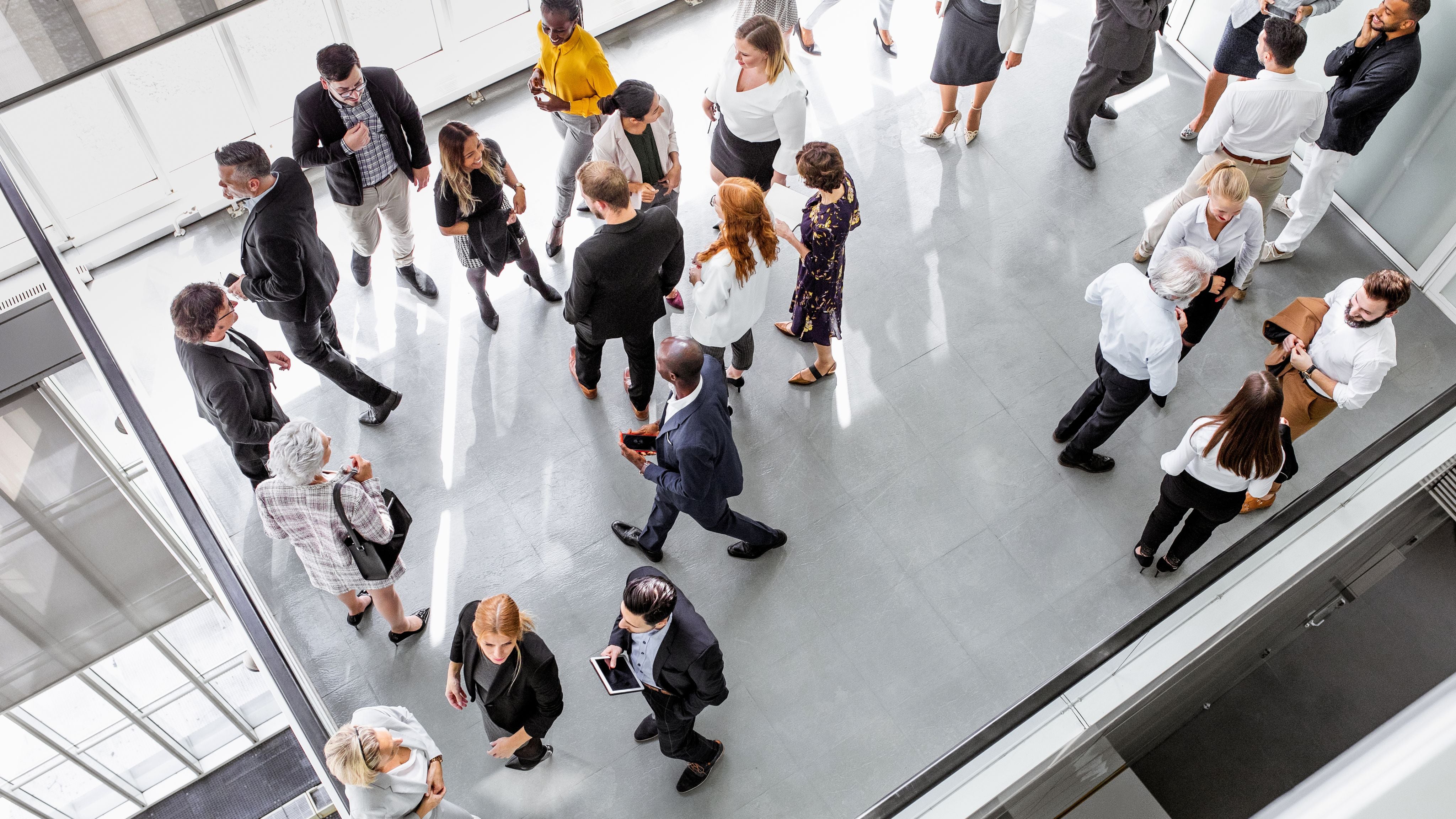 Event guests in the office function space