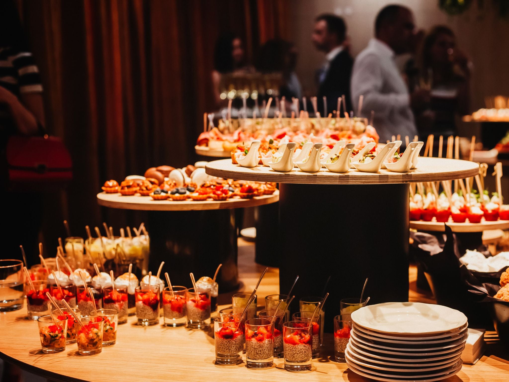 Grab and go table of finger food