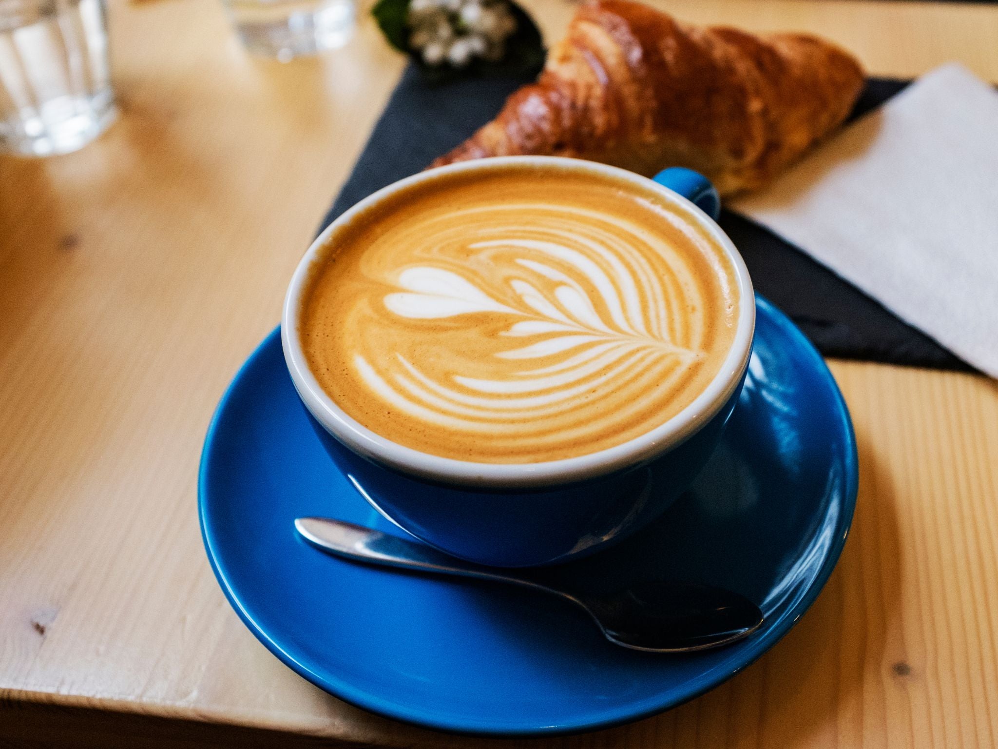 Flat white coffee drink