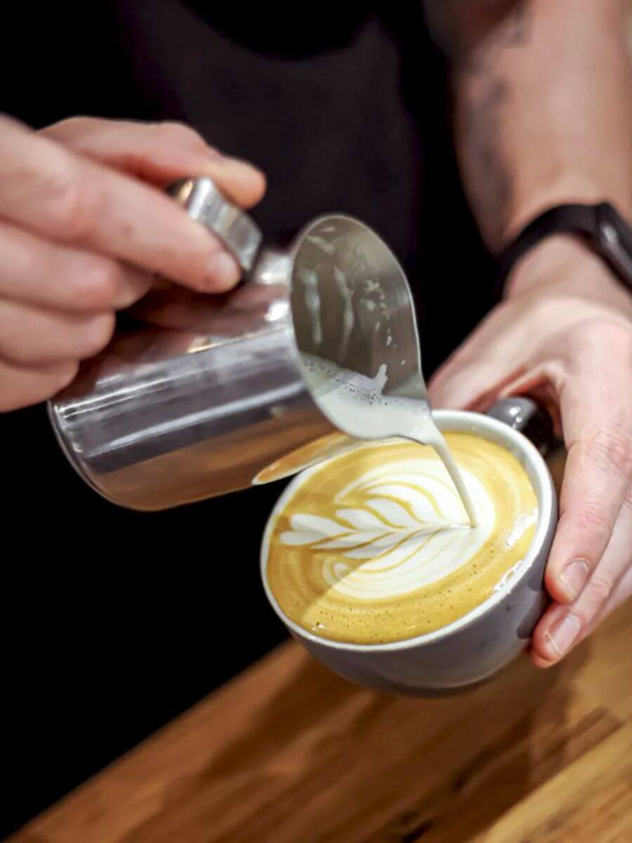 Coffee art poured by home barista