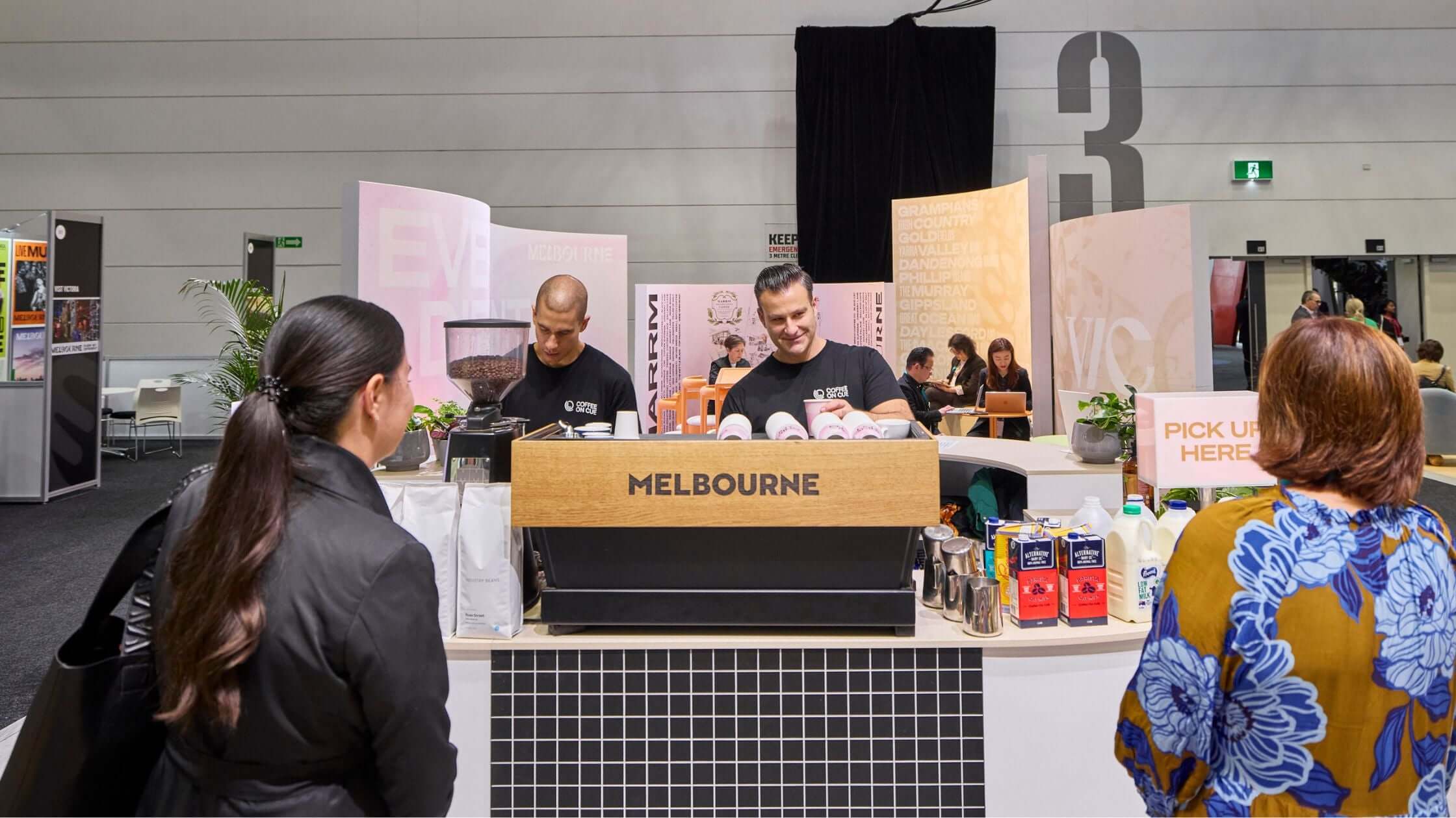 Coffee cart at tradeshow event