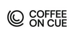 Coffee on Cue black logo rectangle