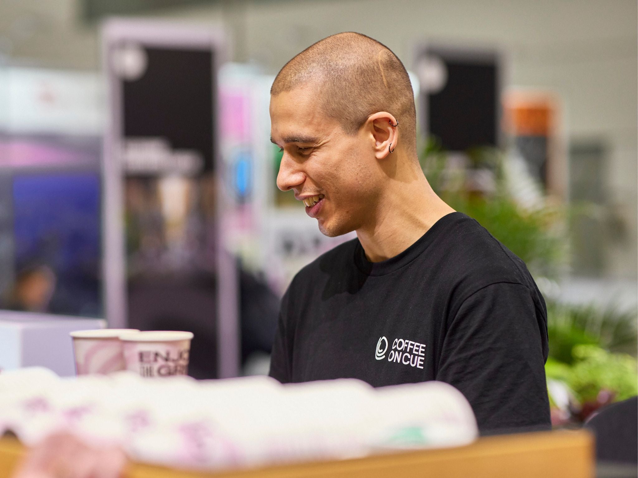 Barista at tradeshow event