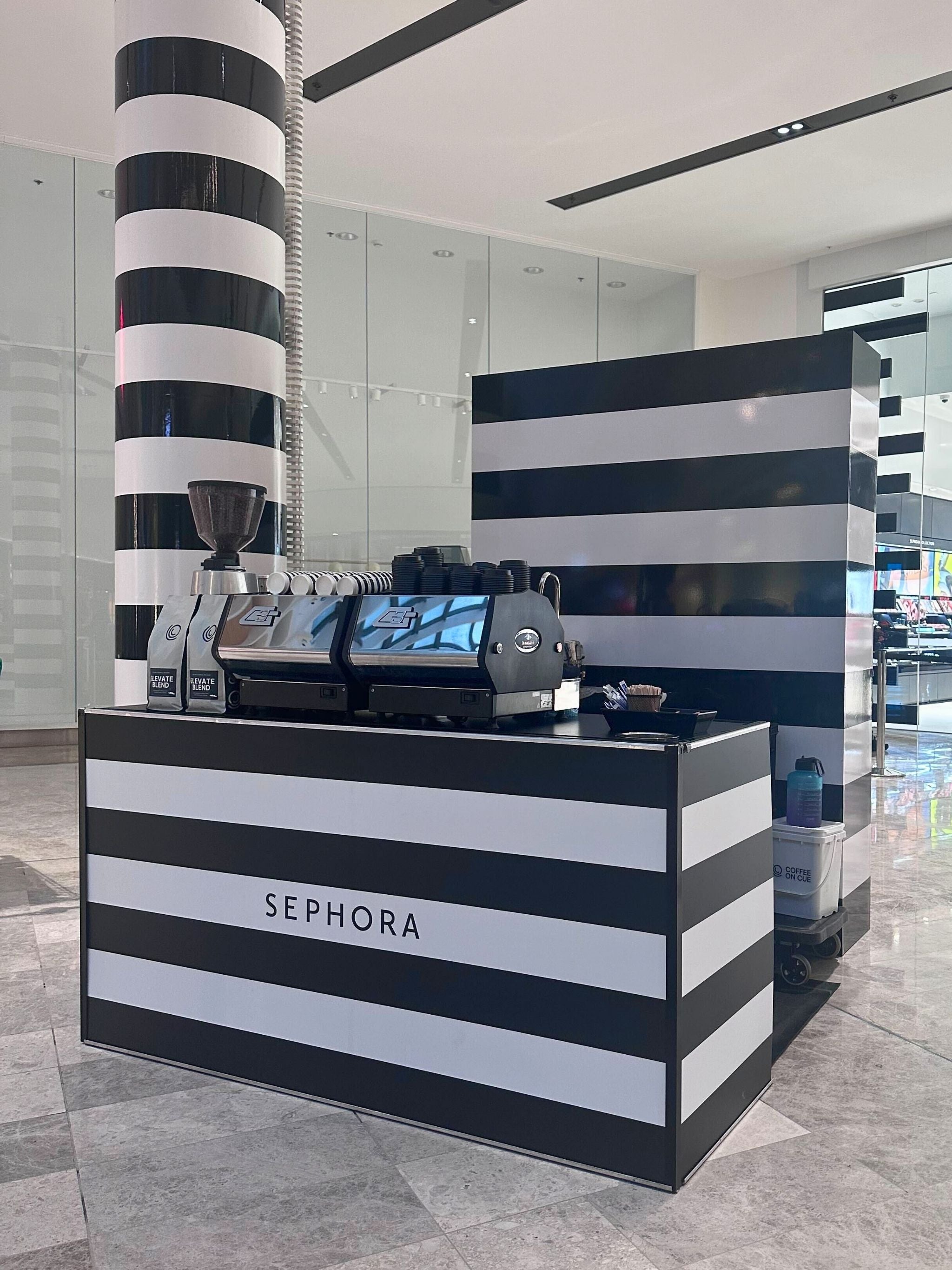 Sephora branded coffee cart