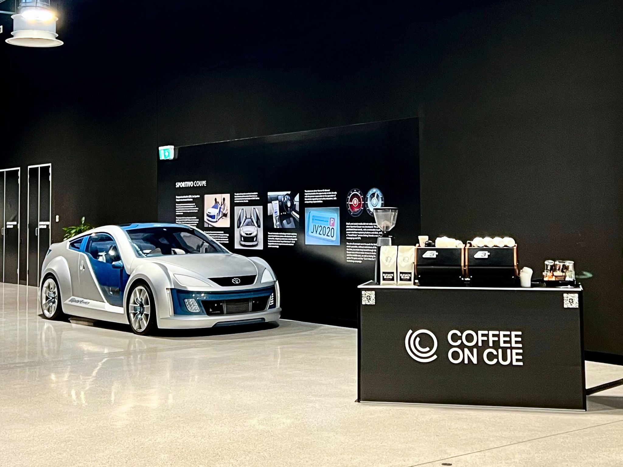 Coffee cart inside toyota facility