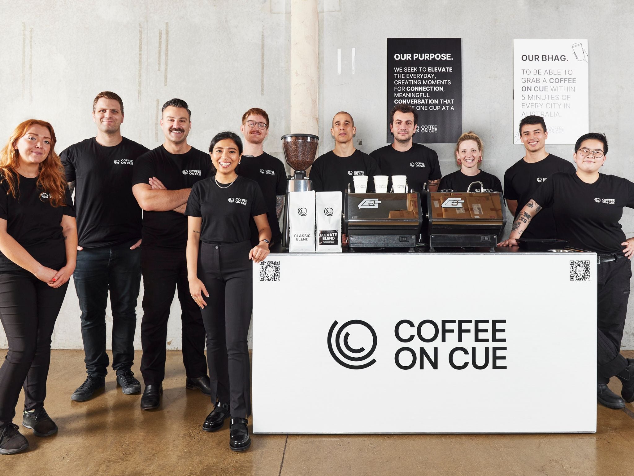 Coffee on cue barista team