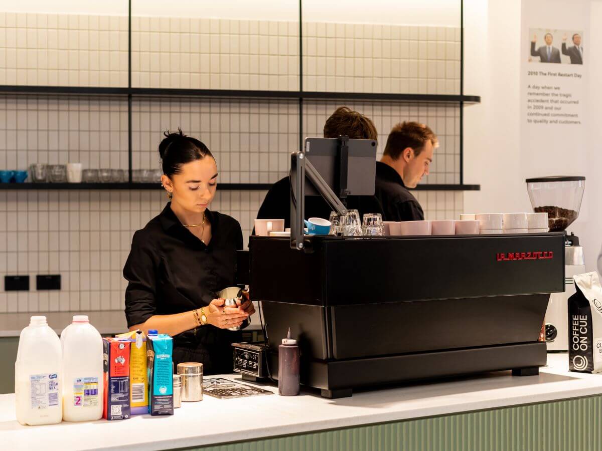 In-house barista at Toyota Sydney office