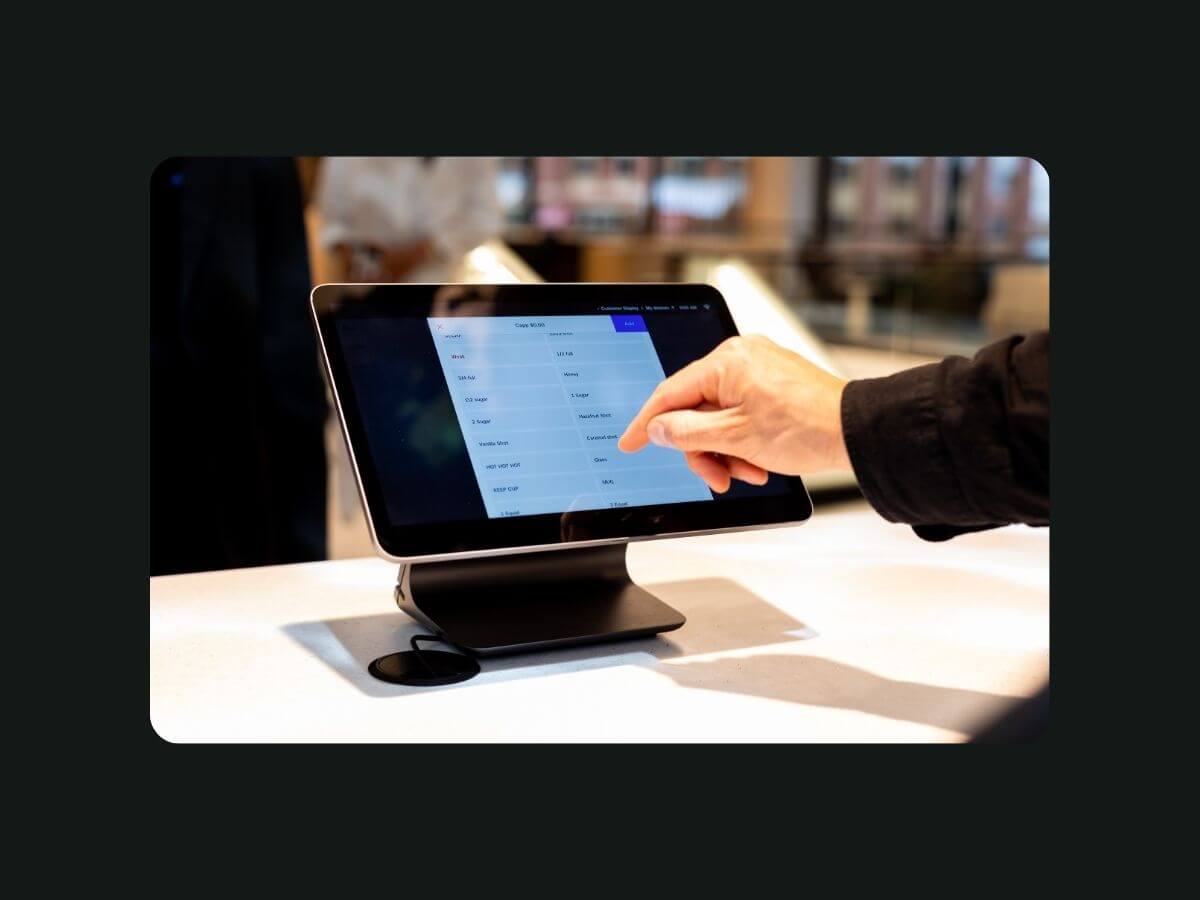 Square pos terminal at Toyota cafe Sydney