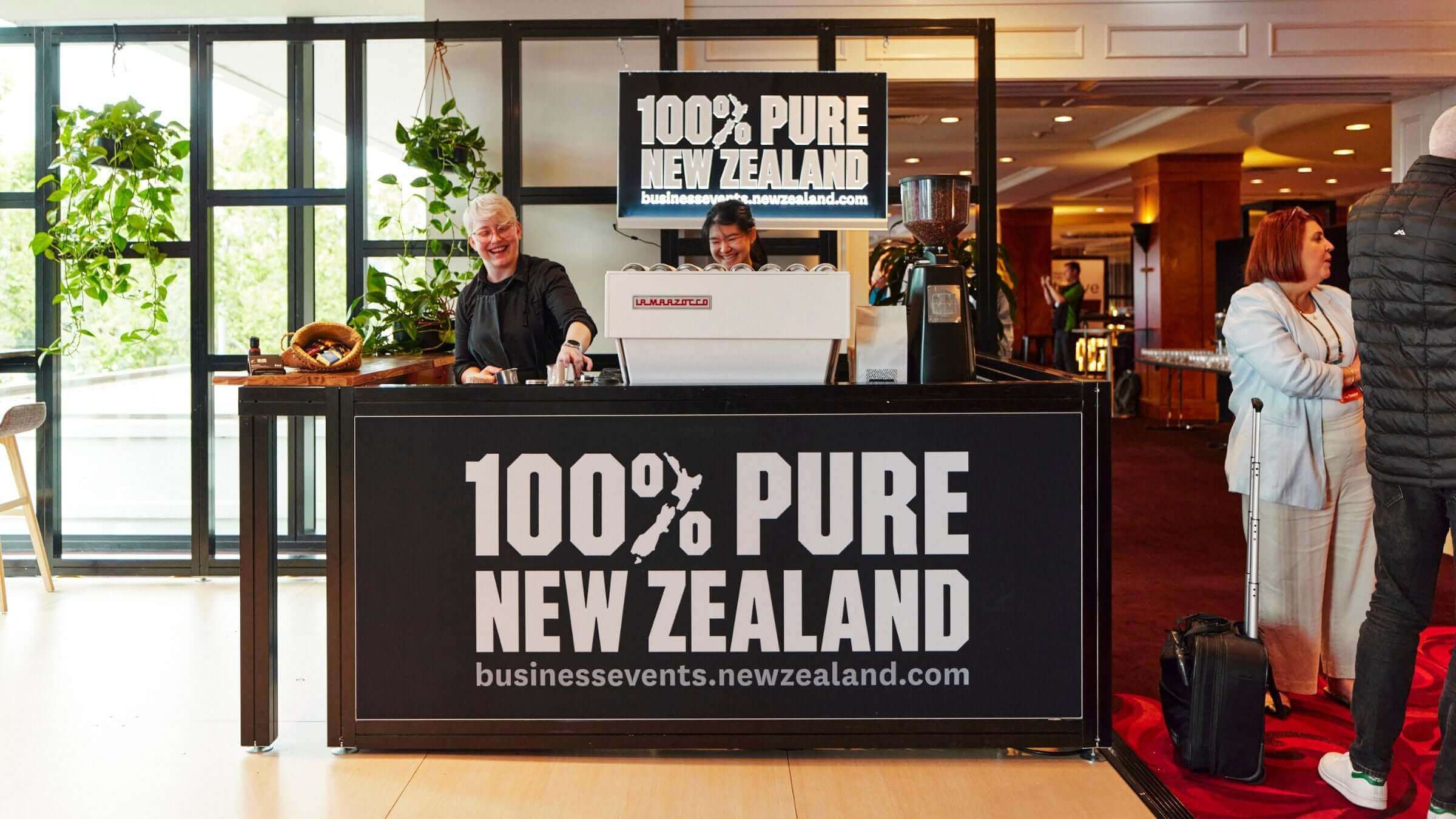 Tourism NZ coffee stand