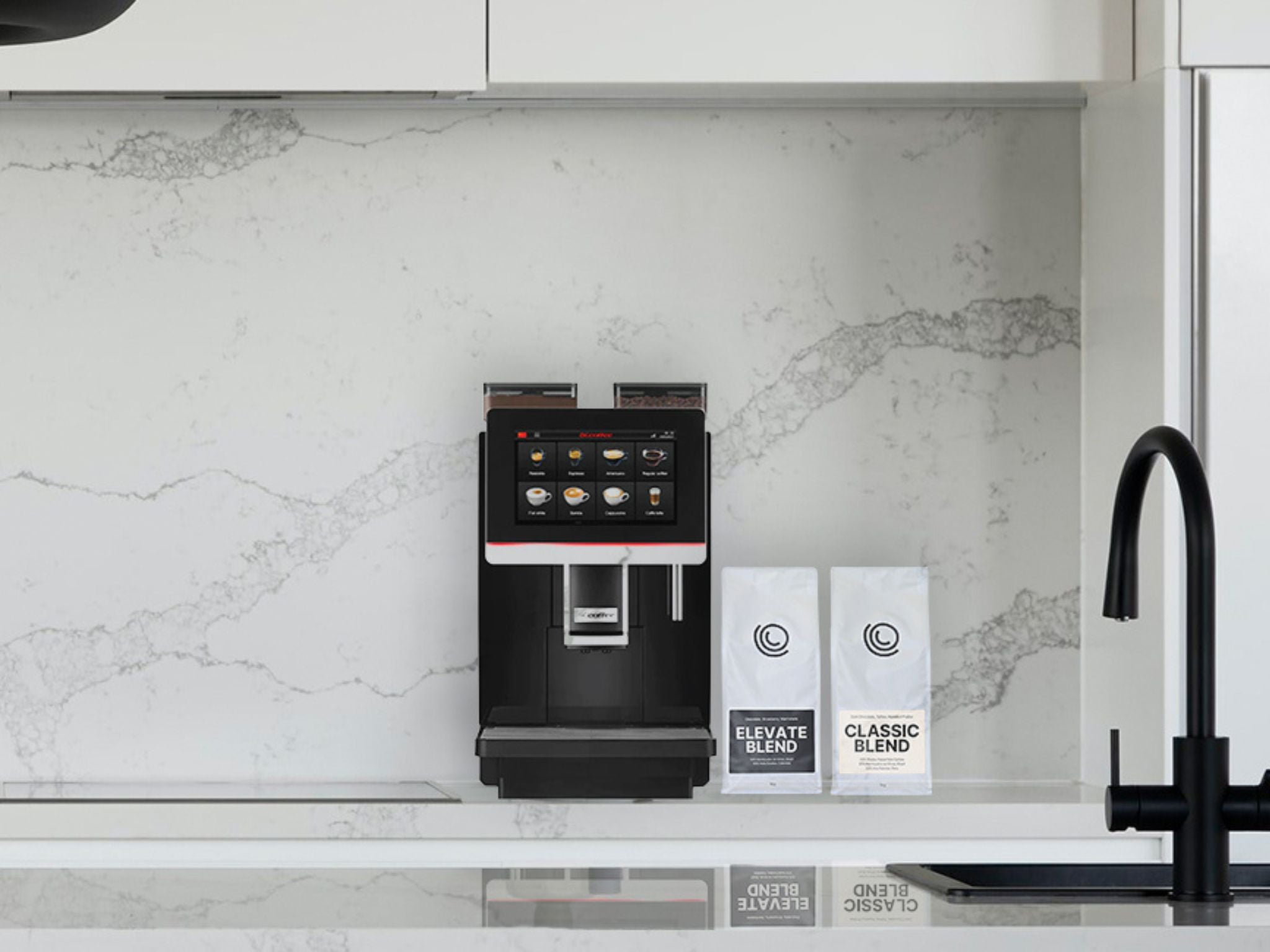 Dr coffee machine on kitchen bench